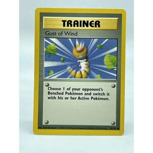 gust of wind pokemon card value RAW_99_POKEMON_BS1S_GWIND_1024x.png?v=1628552962 Choose 1 of your opponents Benched Pokemon and switch it with his/her Active Pokemon. Pokemon | Toys | 26